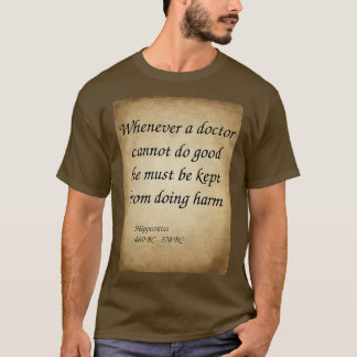 Camiseta Hipócrates Médico Grego Sempre que um médico pode