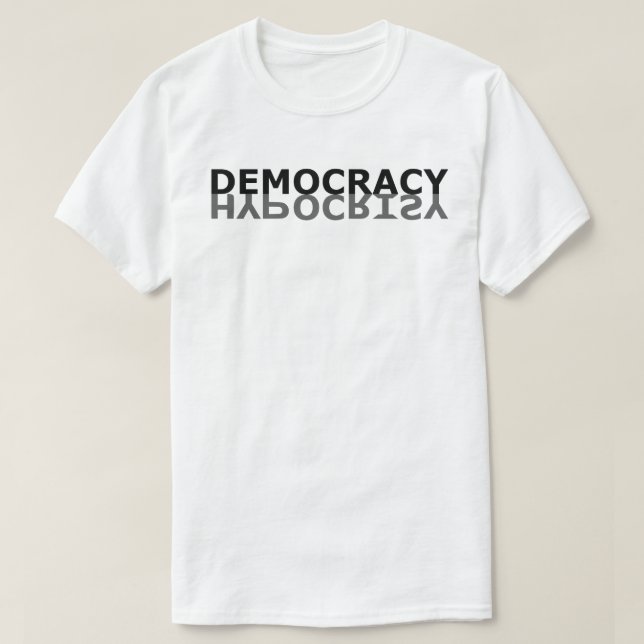 Camiseta Hipocrisia da democracia (Frente do Design)