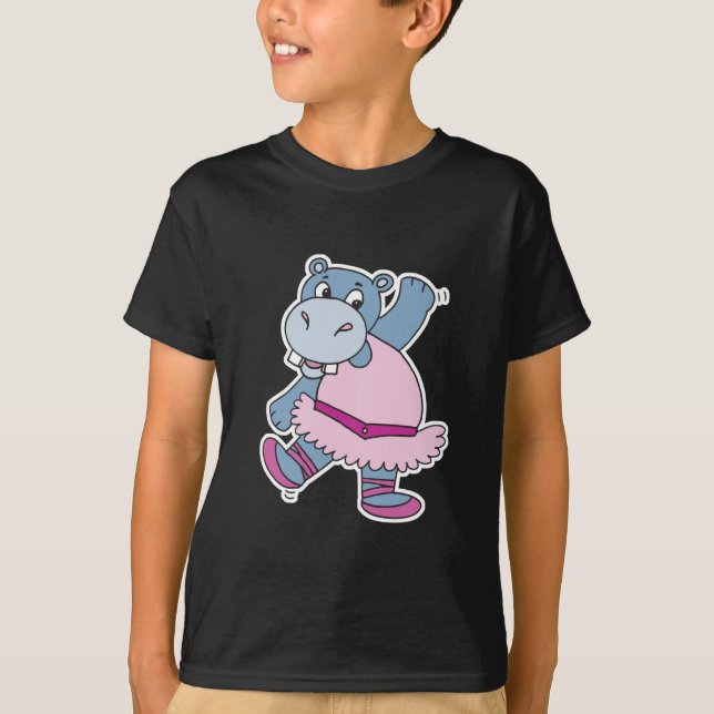 Camiseta hipopótamo bailarina bobo (Frente)