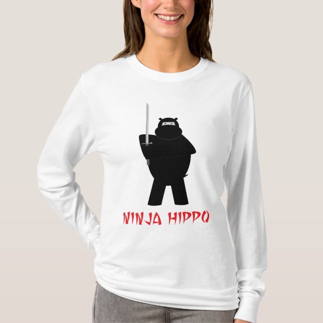 Camiseta Hipopótamo de Ninja (Frente)