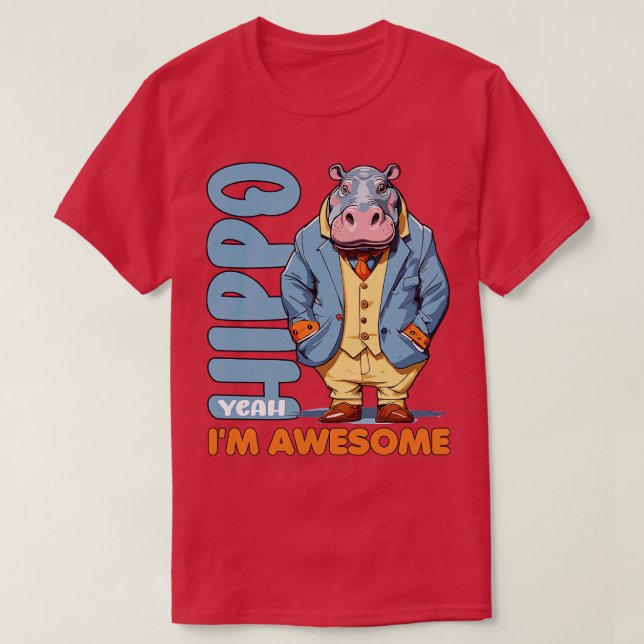 Camiseta hipopótamo sim sou incrível Moo Deng (Frente do Design)