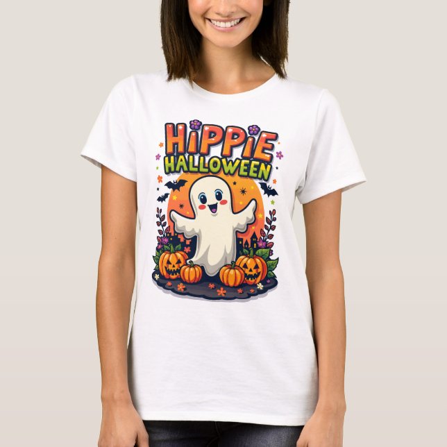 Camiseta Hippi Halloween Cute Tshirt (Frente)