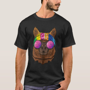 Camiseta Hippie Alpaca Love Sinal 70S Hippie Mammal