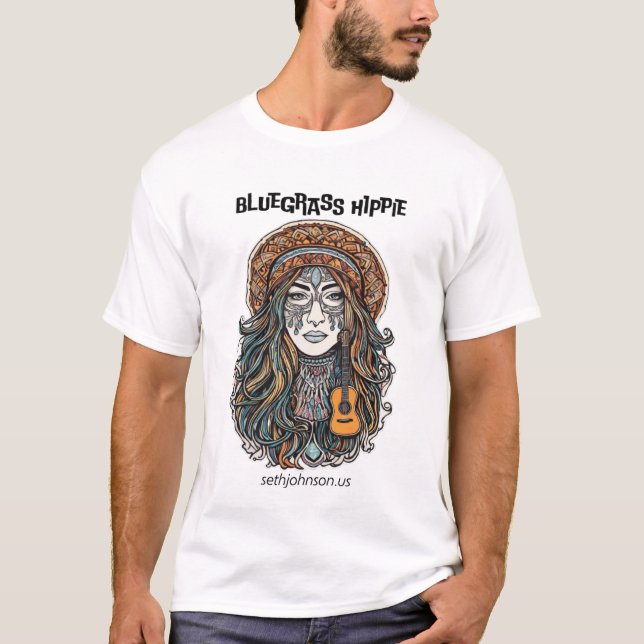 Camiseta Hippie Bluegrass masculino (Frente)