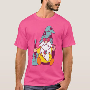 Camiseta Hippie Bohemianos Gnomo Com Violão E Alma Hippy