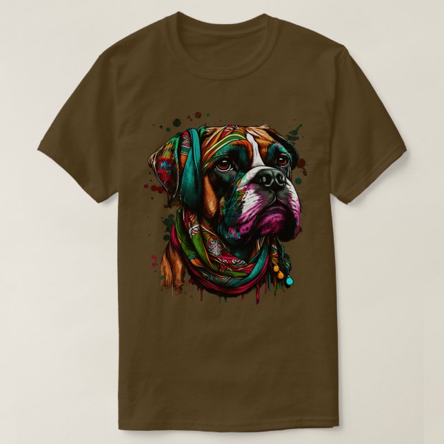Camiseta hippie Boxer 1 (Frente do Design)