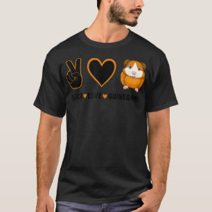 Camiseta Hippie Cavy Lover Guiné Proprietário do Porco Paz,