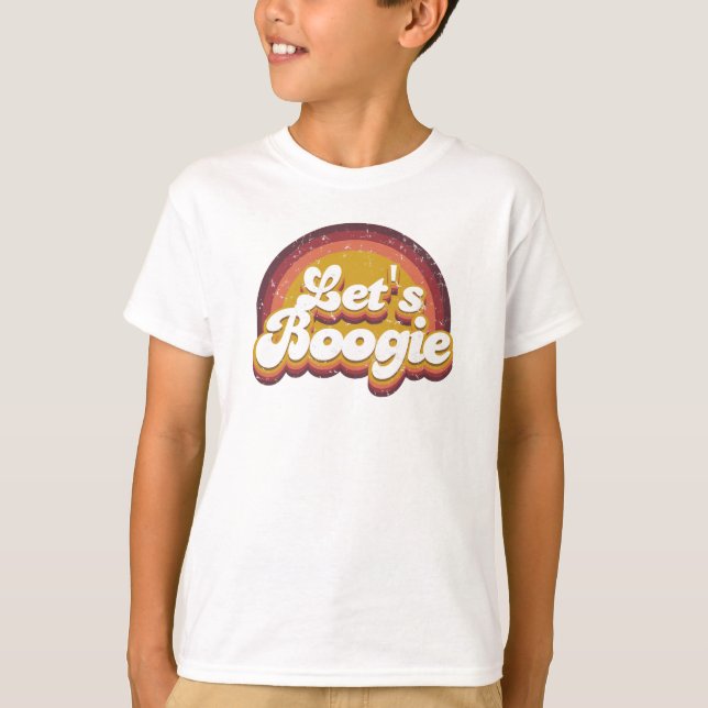 Camiseta Hippie Counterculture Let's Boogie Hippie Design (Frente)