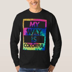 Camiseta Hippie de Manchas de Tinta Colorido Tolerante à Li