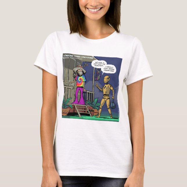Camiseta Hippie de Teste de Colisão Divertido (Frente)