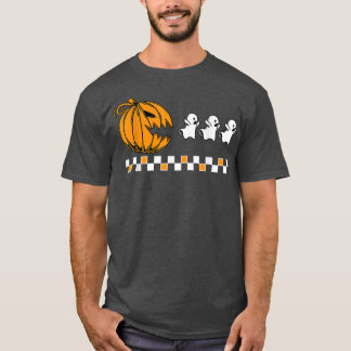 Camiseta Hippie Dia de as Bruxas engraçado Pumpkin Comendo 
