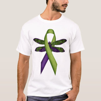 Camiseta Hippie Dragonfly Green Ribbon Cerebral Palsy Aware