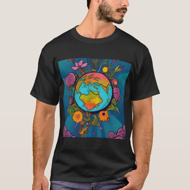 Camiseta Hippie Earth (Frente)