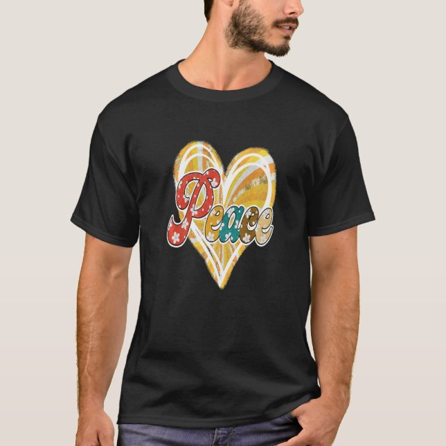 Camiseta Hippie Flower Peace Love Happy Soul (Frente)