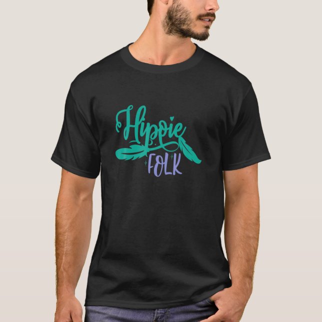 Camiseta Hippie Folk Fique Trippy 70S Style Vint Psicodélic (Frente)