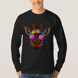 Camiseta Hippie Giraffe Love Sinal 70s Hippie Animal