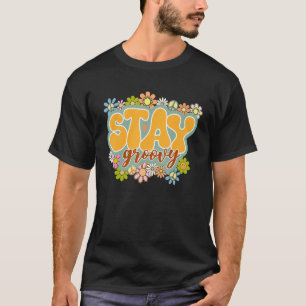 Camiseta Hippie Girassol Retroativo Permaneça Em Groovy Pos