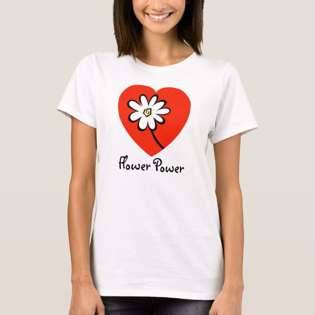 Camiseta Hippie Groovy Flower Power (Frente)