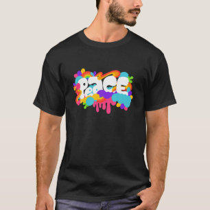 Camiseta Hippie Groovy Peace - Paint Splatt Do Retro 60'S 7