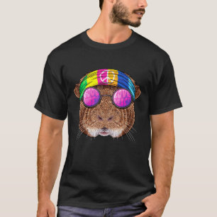Camiseta Hippie Guiné Pig Love Sinal 70s Hippie Anima