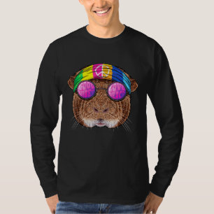 Camiseta Hippie Guiné Pig Love Sinal 70s Hippie Anima