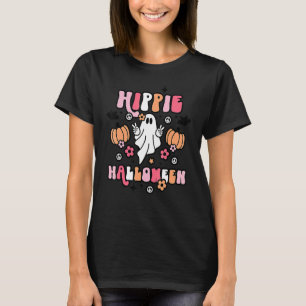 Camiseta Hippie Halloween Cute Spooky Ghost Pumpkin