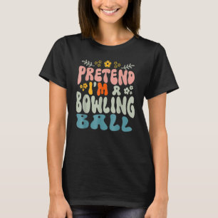 Camiseta Hippie Halloween Fingir que sou uma Boliche