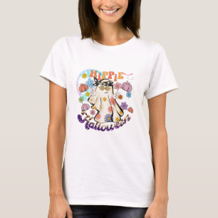 Camiseta Hippie Halloween Ghost Retro Halloween