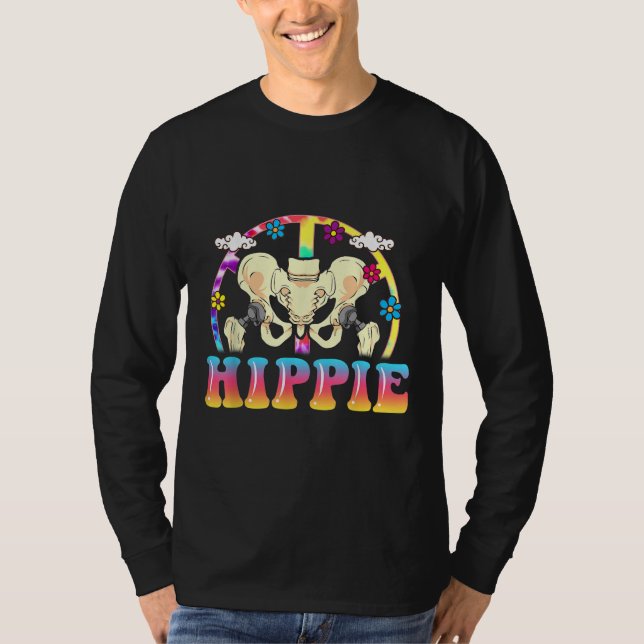 Camiseta Hippie Hip Replacement Joint Surgery Engraçado (Frente)