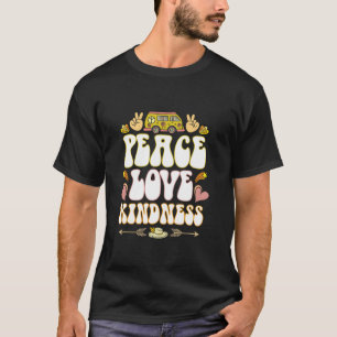 Camiseta Hippie Hippies Paz Amor Bondade Retrô Costume H