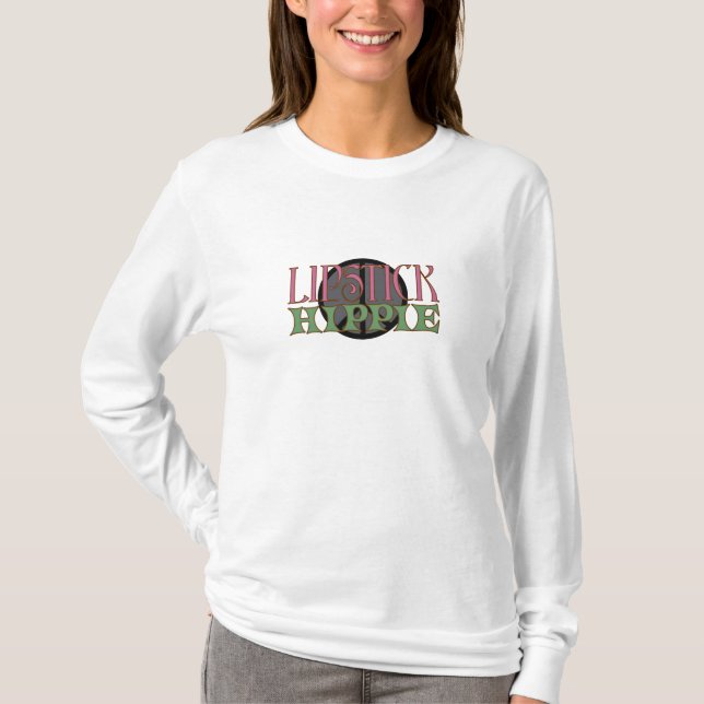 Camiseta Hippie Hoody do batom (Frente)