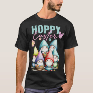 Camiseta Hippie Hoppy Páscoa Cute Bunny Gnomos