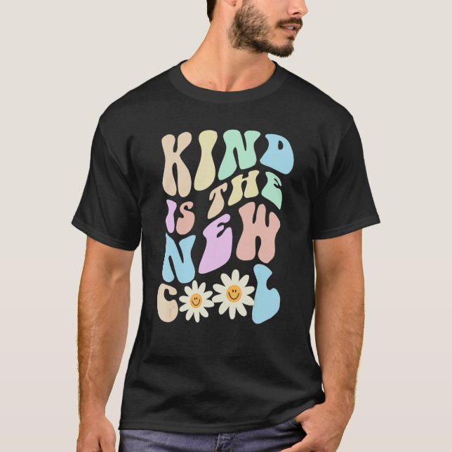 Camiseta Hippie KIND IS THE NEW COOL Retro Stop Bullying Ch (Frente)