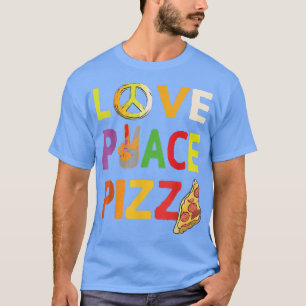 Camiseta Hippie Love Peace Pizza Itália Felicidade da comid