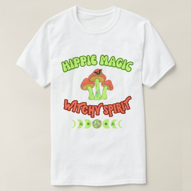Camiseta Hippie Magic Witchy Spirit (Frente do Design)