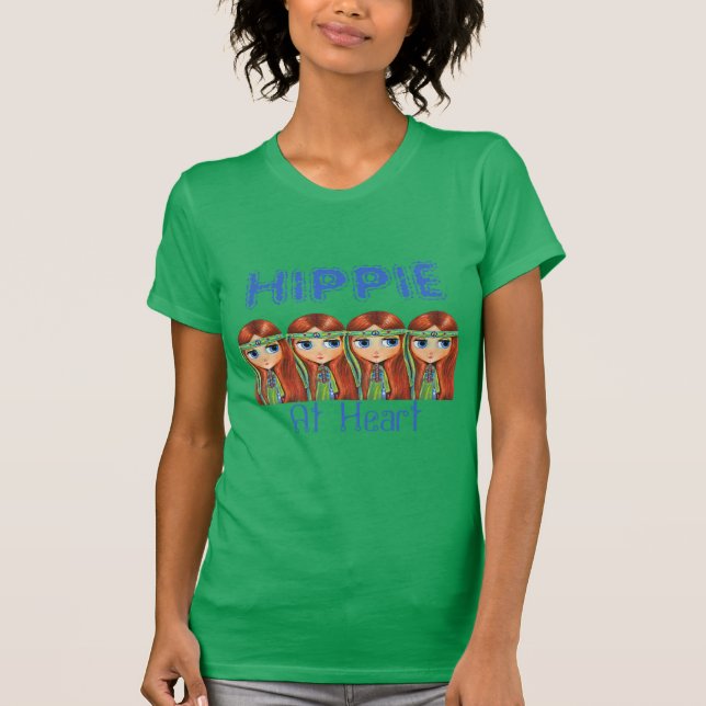 Camiseta Hippie no T do coração (Frente)