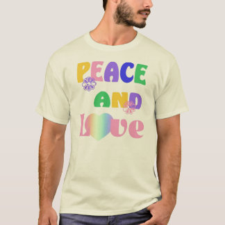 Camiseta Hippie Peace and Love T Shirt