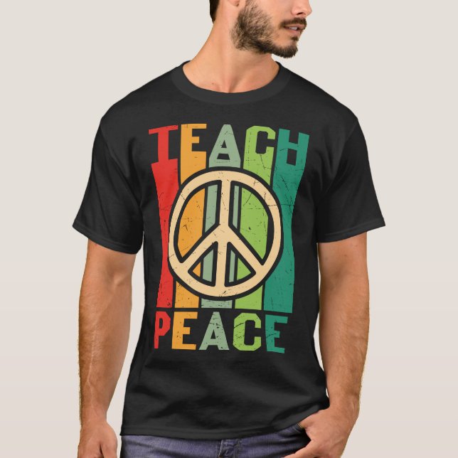 Camiseta Hippie-Quote-Design-Ensinar-Paz- (Frente)