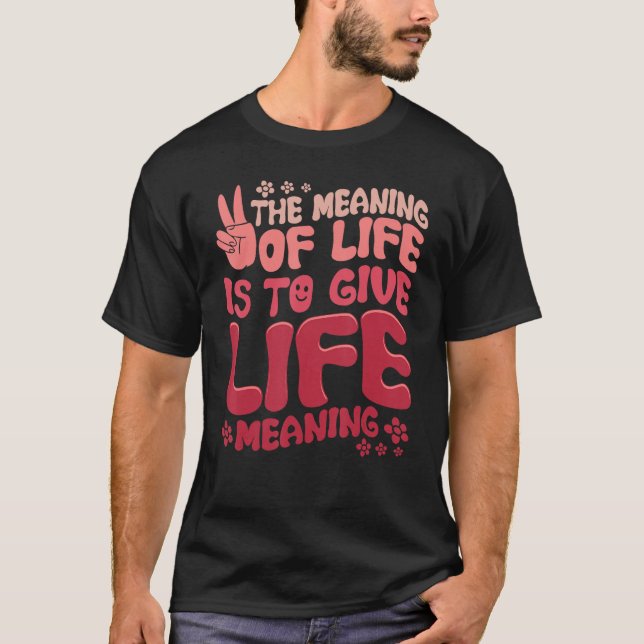 Camiseta Hippie Retro Peace Significa Vida (Frente)