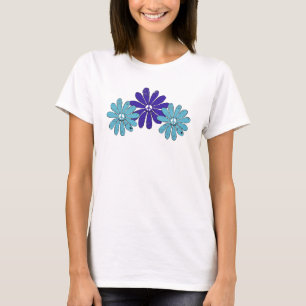 Camiseta Hippie - Sinal de Paz Flor Poder Puro Aqua
