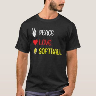 Camiseta Hippie - Sinal de Paz Softball Softball Player Sof