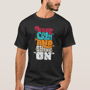 Camiseta Hippie Soul Mantenha-Se Calmo No Sinal De Paz Amor