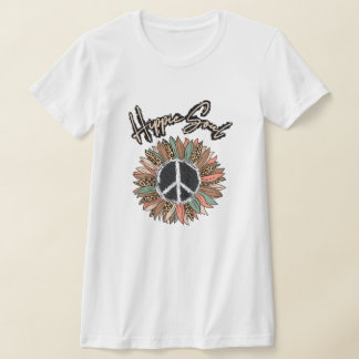 Camiseta Hippie Soul Sinal de Paz Girassol