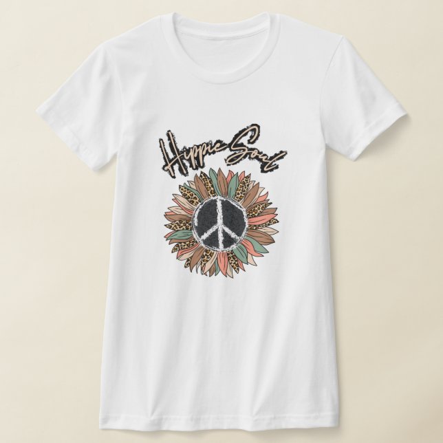Camiseta Hippie Soul Sinal de Paz Girassol (Postura )