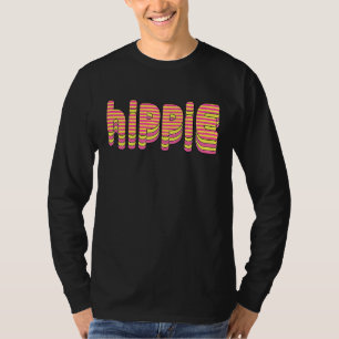 Camiseta Hippie Stacking Trippy 70s Style Psychedelic Vinta