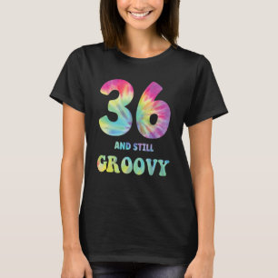 Camiseta Hippie Tie Dye 36 E ainda Groovy 36º aniversário 6