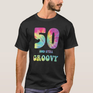 Camiseta Hippie Tie Dye 50 e ainda Groovy 50th Birthday 6