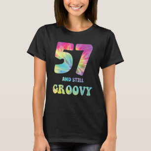 Camiseta Hippie Tie Dye 57 e ainda Groovy 57th Birthday 6