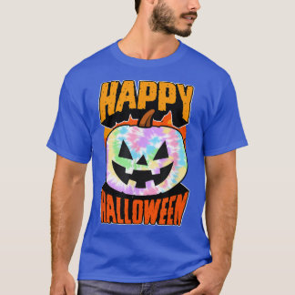 Camiseta Hippie Tie Dye Feliz Festa de Halloween Jack O Lan