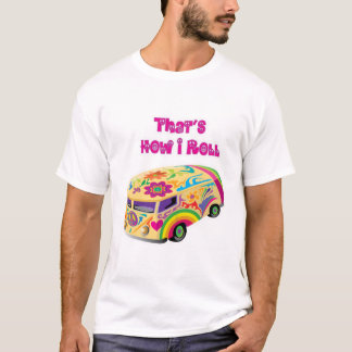 Camiseta hippie van retro como eu rolo